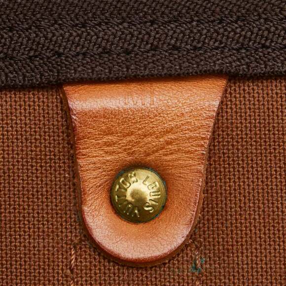 LOUIS VUITTON Brown Monogram Leather Keepall 55 Boston Bag